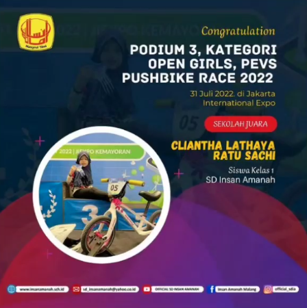 PODIUM 3 OPEN GIRL PUSHBIKE RACE 2022