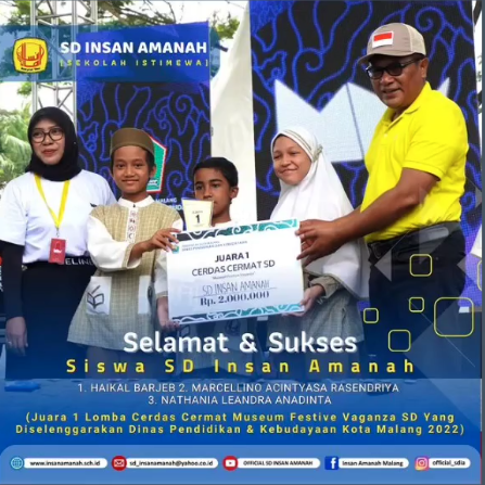 JUARA 1 LOMBA CERDAS CERMAT MUSEUM VESTIFAL VAGANZA SD